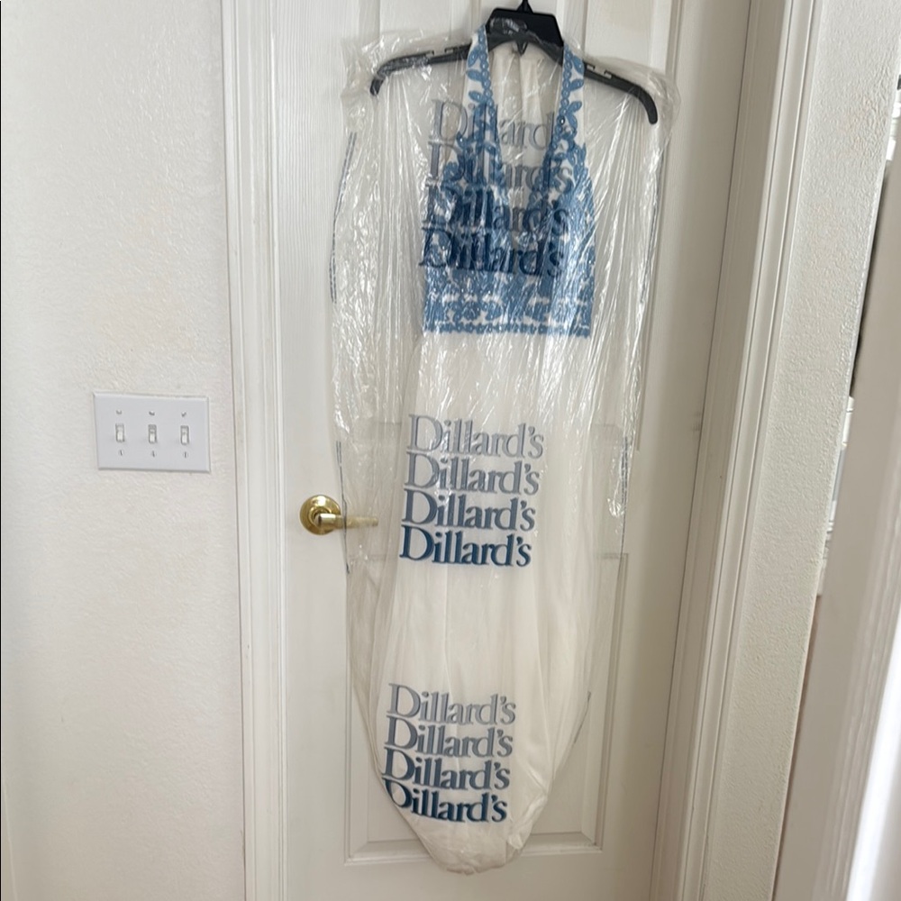 Blue and White Tie-Dye Accent Dress and added bonus purse